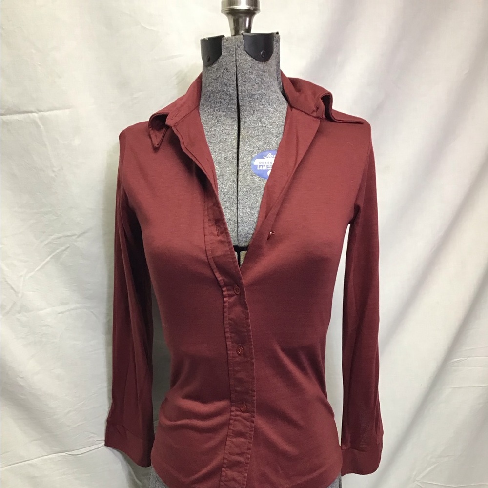Vintage Stuffed Shirt 1960s point collar blouse